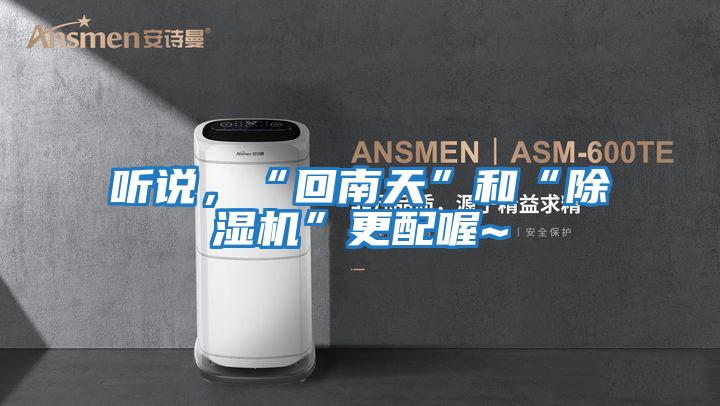 聽(tīng)說(shuō),“回南天”和“除濕機(jī)”更配喔~