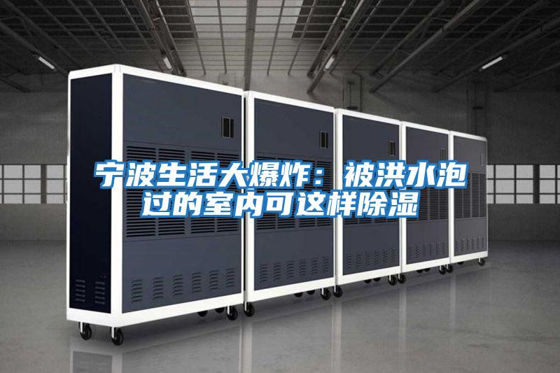 寧波生活大爆炸:被洪水泡過的室內可這樣除濕