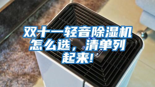 雙十一輕音除濕機怎么選,清單列起來!