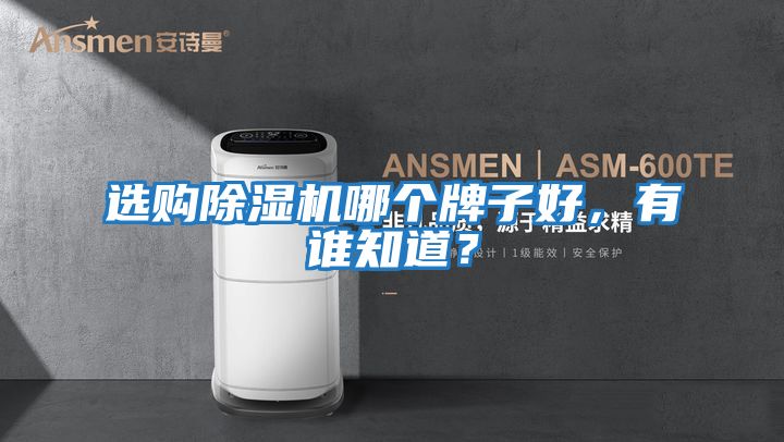 選購除濕機哪個牌子好,有誰知道?
